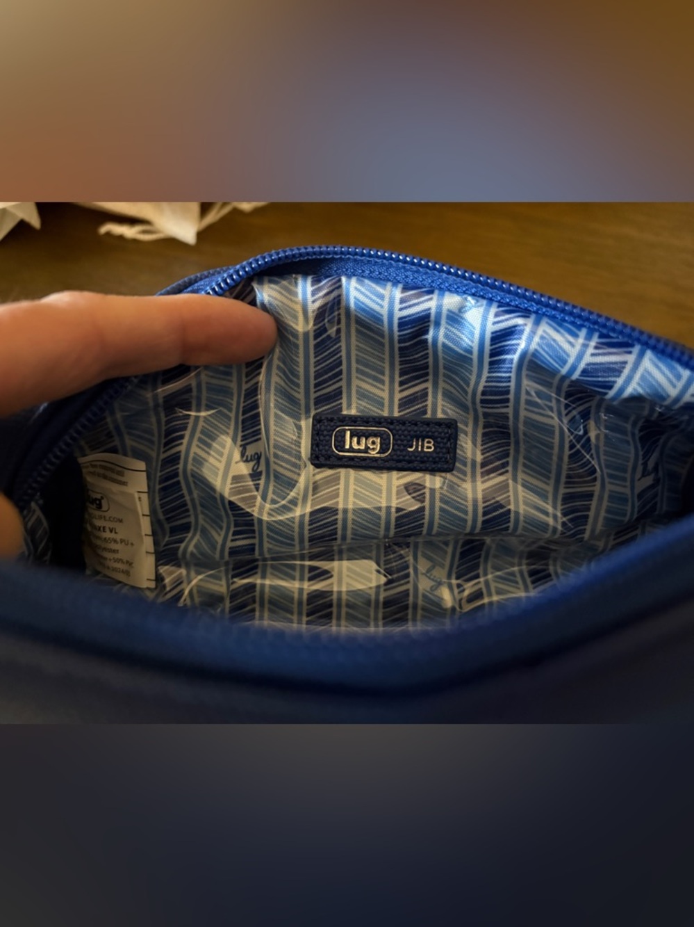 Lug Jib Matte Luxe Vegan Leather. Sapphire blue. NWT - Picture 5 of 6